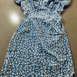 Floral Blue Summer Dress